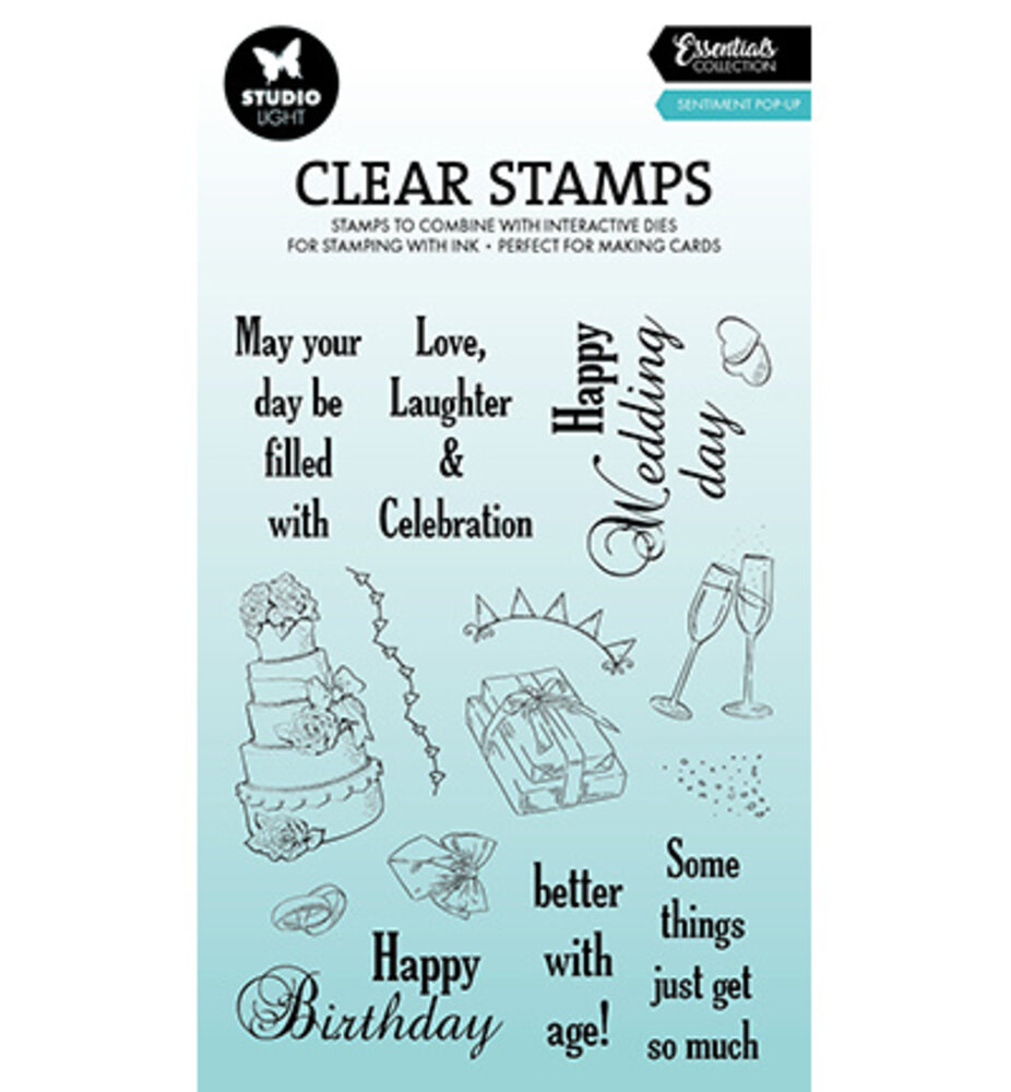 Studio Light Essentials Clear Stamps Sentiment Pop-up (SL-ES-STAMP804) Studio Light Essentials Clear Stamps Sentiment Pop-up (SL-ES-STAMP804)