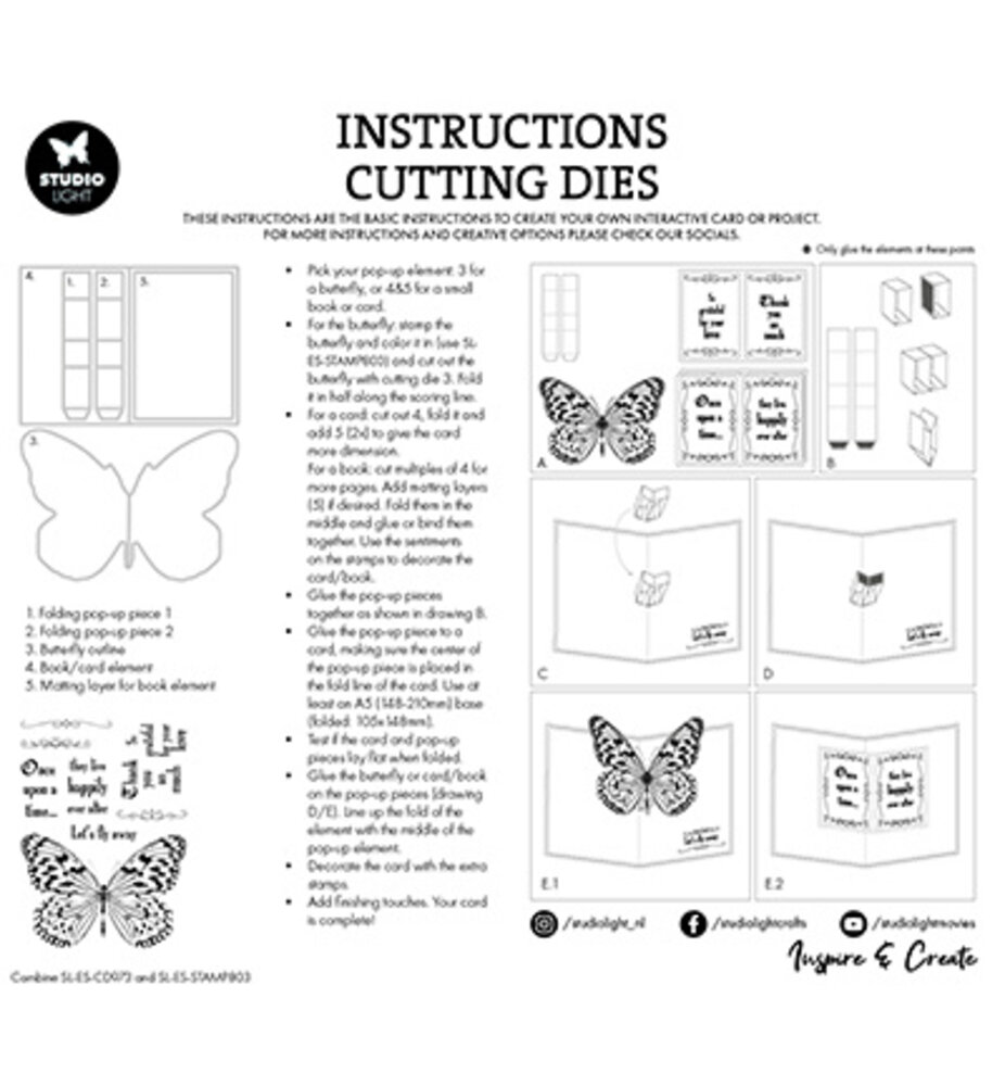 Studio Light Essentials Snijmal Butterfly Pop-up (SL-ES-CD973) Studio Light Essentials Snijmal Butterfly Pop-up (SL-ES-CD973)