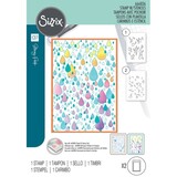 Sizzix Stacey Park Clear Stamps with Stencils Drip Drip Drop (666836)