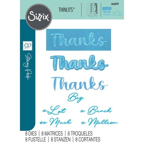 Sizzix Stacey Park Thinlits Die Set Thanks Sentiment (666849) Sizzix Stacey Park Thinlits Die Set Thanks Sentiment (666849)