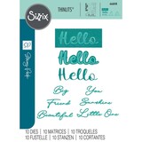 Sizzix Stacey Park Thinlits Die Set Hello Sentiment (666848)