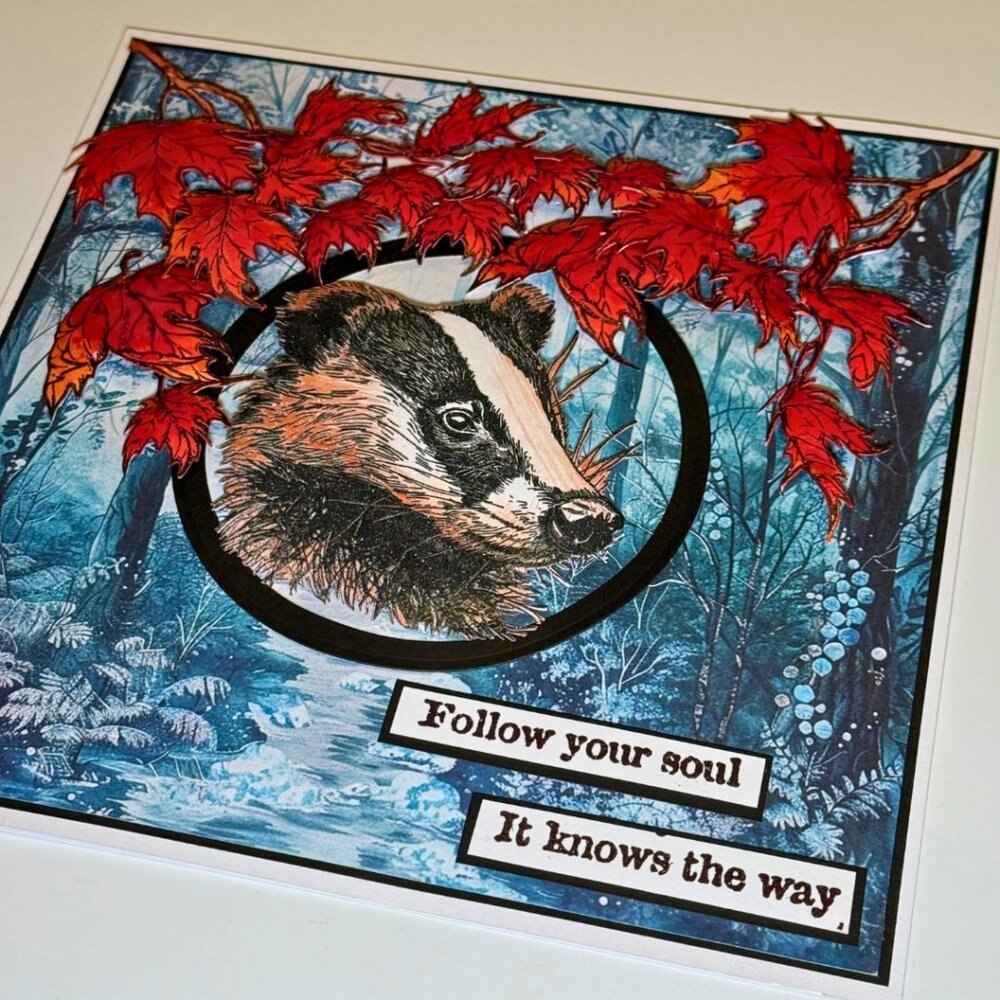 IndigoBlu Winter Badger A6 Rubber Stamp (IND1382) IndigoBlu Winter Badger A6 Rubber Stamp (IND1382)