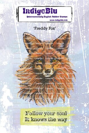 IndigoBlu Freddy Fox A6 Rubber Stamp (IND1383)