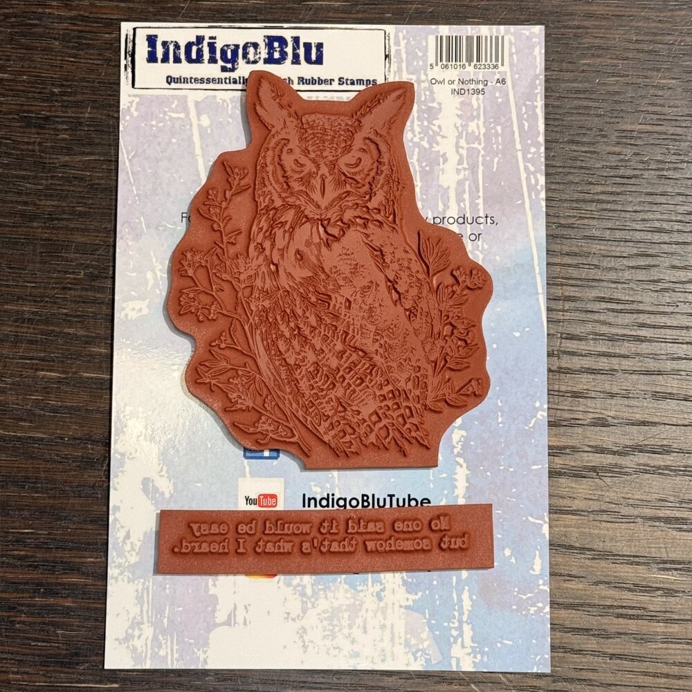 IndigoBlu Owl or Nothing A6 Rubber Stamp (IND1395) IndigoBlu Owl or Nothing A6 Rubber Stamp (IND1395)