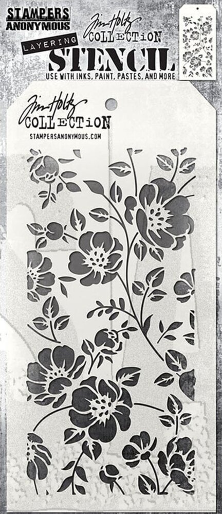 Stampers Anonymous Curations Collection Tim Holtz Floral Layering Stencil (THS077) Stampers Anonymous Curations Collection Tim Holtz Floral Layering Stencil (THS077)
