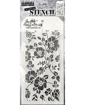 Stampers Anonymous Curations Collection Tim Holtz Floral Layering Stencil (THS077) Stampers Anonymous Curations Collection Tim Holtz Floral Layering Stencil (THS077)