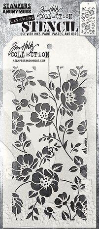 Stampers Anonymous Curations Collection Tim Holtz Floral Layering Stencil (THS077) Stampers Anonymous Curations Collection Tim Holtz Floral Layering Stencil (THS077)