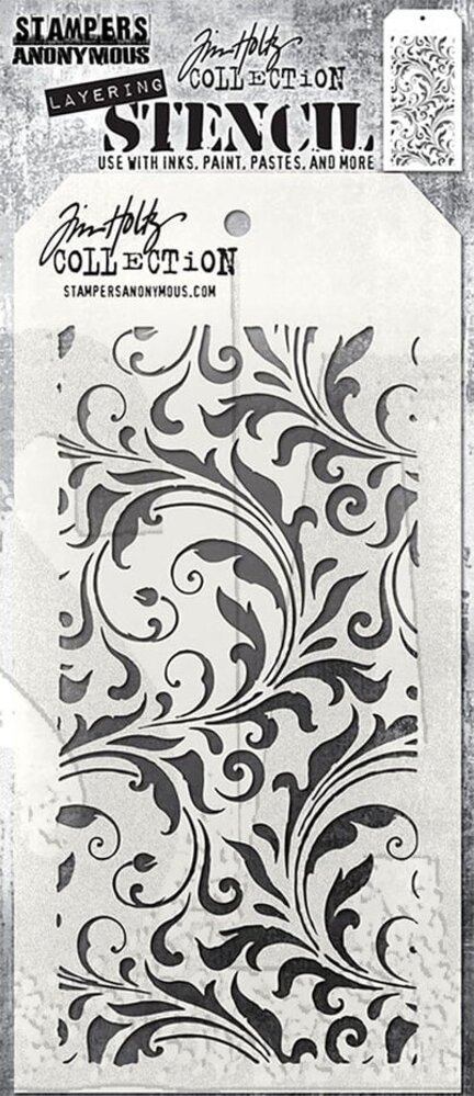 Stampers Anonymous Curations Collection Tim Holtz Flourish Layering Stencil (THS032) Stampers Anonymous Curations Collection Tim Holtz Flourish Layering Stencil (THS032)