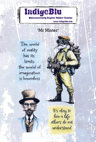 IndigoBlu Mr Mister A6 Rubber Stamp (IND1412) IndigoBlu Mr Mister A6 Rubber Stamp (IND1412)