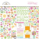 Doodlebug Design Inc. Butterfly Kisses 12x12 Inch Essentials Kit (8824)