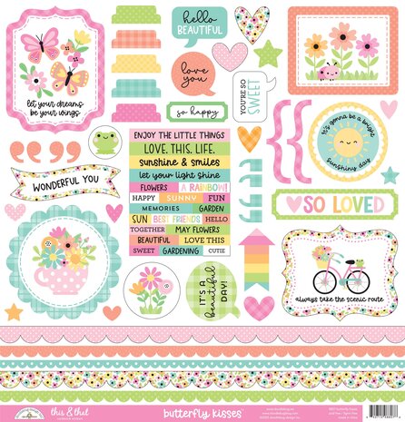Doodlebug Design Inc. Butterfly Kisses This & That Stickers (8807) Doodlebug Design Inc. Butterfly Kisses This & That Stickers (8807)