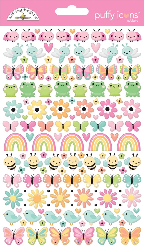 Doodlebug Design Inc. Butterfly Kisses Puffy Icons Stickers (8787) Doodlebug Design Inc. Butterfly Kisses Puffy Icons Stickers (8787)