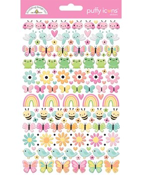 Doodlebug Design Inc. Butterfly Kisses Puffy Icons Stickers (8787) Doodlebug Design Inc. Butterfly Kisses Puffy Icons Stickers (8787)