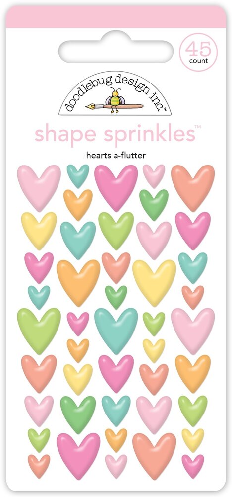Doodlebug Design Inc. Butterfly Kisses Hearts A-Flutter Shape Sprinkles (8775) Doodlebug Design Inc. Butterfly Kisses Hearts A-Flutter Shape Sprinkles (8775)