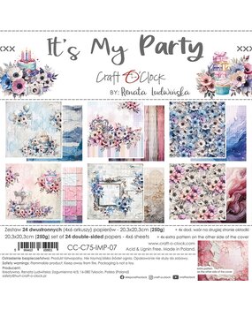 Craft O'Clock It's My Party 8x8 Inch Paper Set (CC-C75-IMP-07) Craft O'Clock It's My Party 8x8 Inch Paper Set (CC-C75-IMP-07)