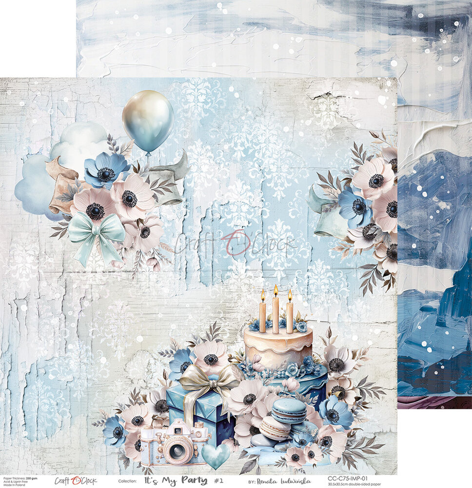 Craft O'Clock It's My Party 8x8 Inch Paper Set (CC-C75-IMP-07) Craft O'Clock It's My Party 8x8 Inch Paper Set (CC-C75-IMP-07)