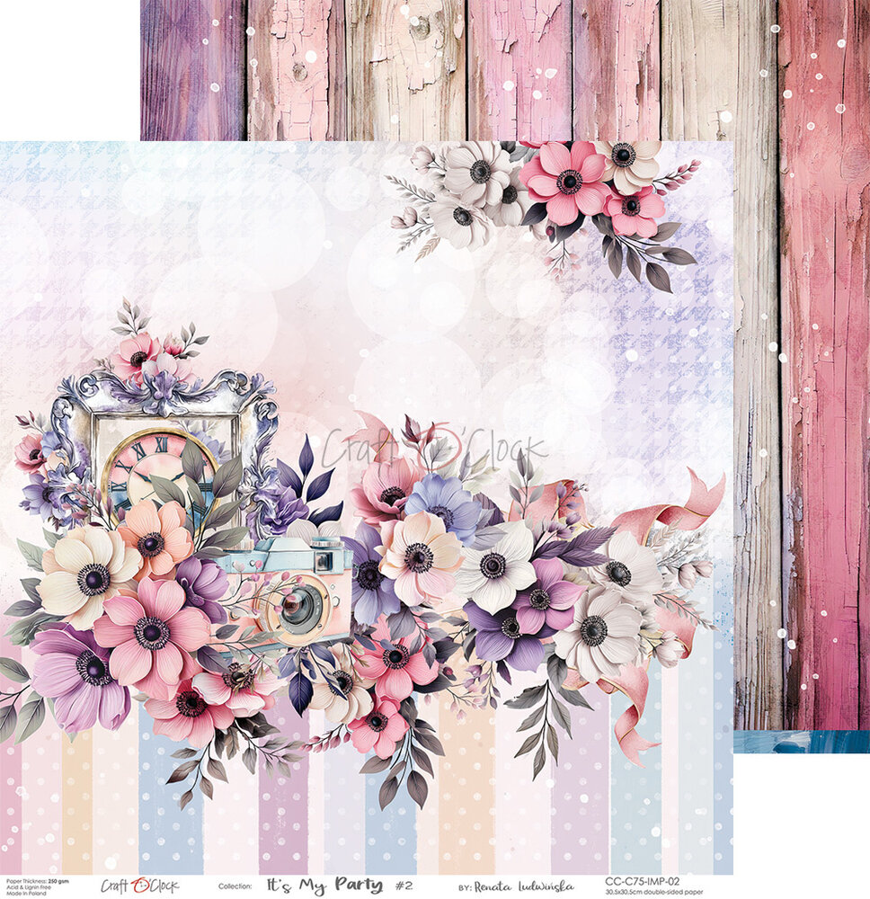 Craft O'Clock It's My Party 8x8 Inch Paper Set (CC-C75-IMP-07) Craft O'Clock It's My Party 8x8 Inch Paper Set (CC-C75-IMP-07)