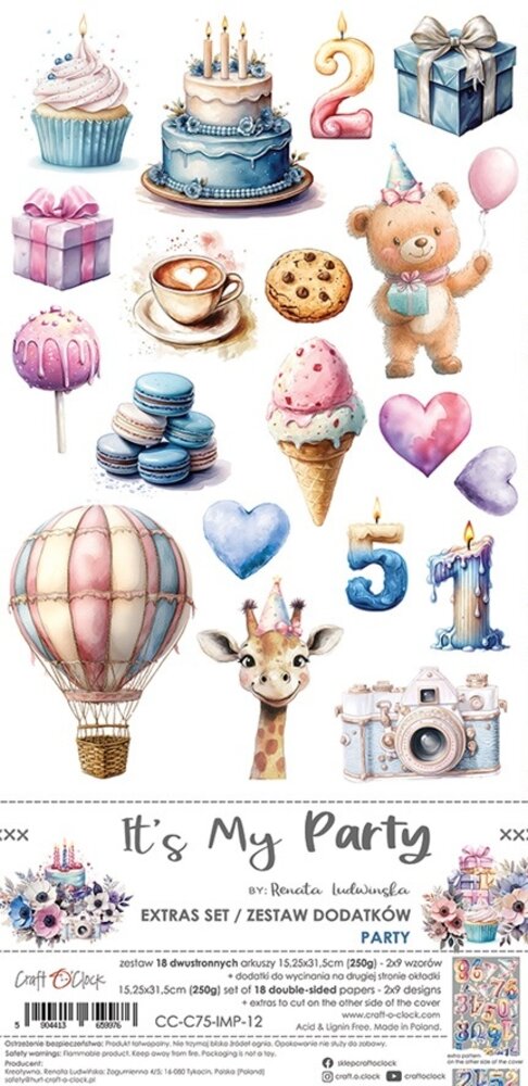 Craft O'Clock It's My Party Extras Set Party (CC-C75-IMP-12) Craft O'Clock It's My Party Extras Set Party (CC-C75-IMP-12)