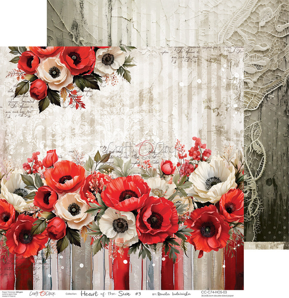 Craft O'Clock Heart of the Sun 6x6 Inch Paper Set (CC-C74-HOS-10) Craft O'Clock Heart of the Sun 6x6 Inch Paper Set (CC-C74-HOS-10)