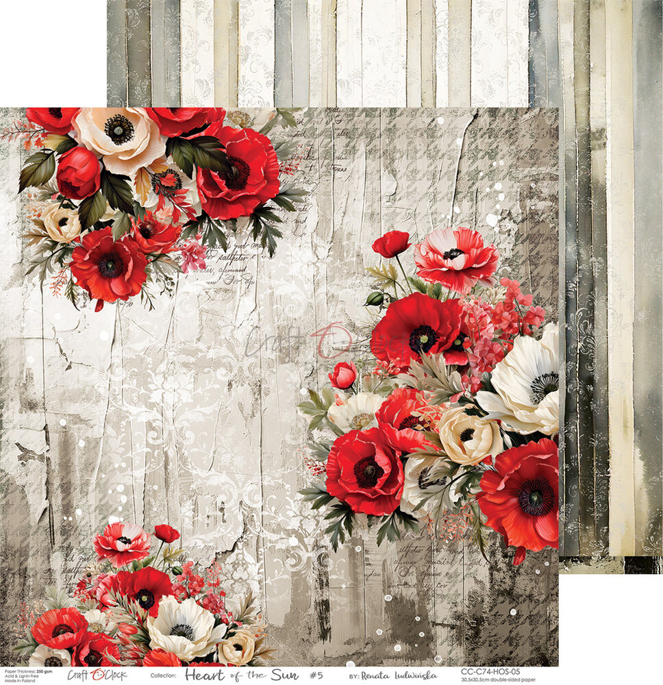 Craft O'Clock Heart of the Sun 6x6 Inch Paper Set (CC-C74-HOS-10) Craft O'Clock Heart of the Sun 6x6 Inch Paper Set (CC-C74-HOS-10)