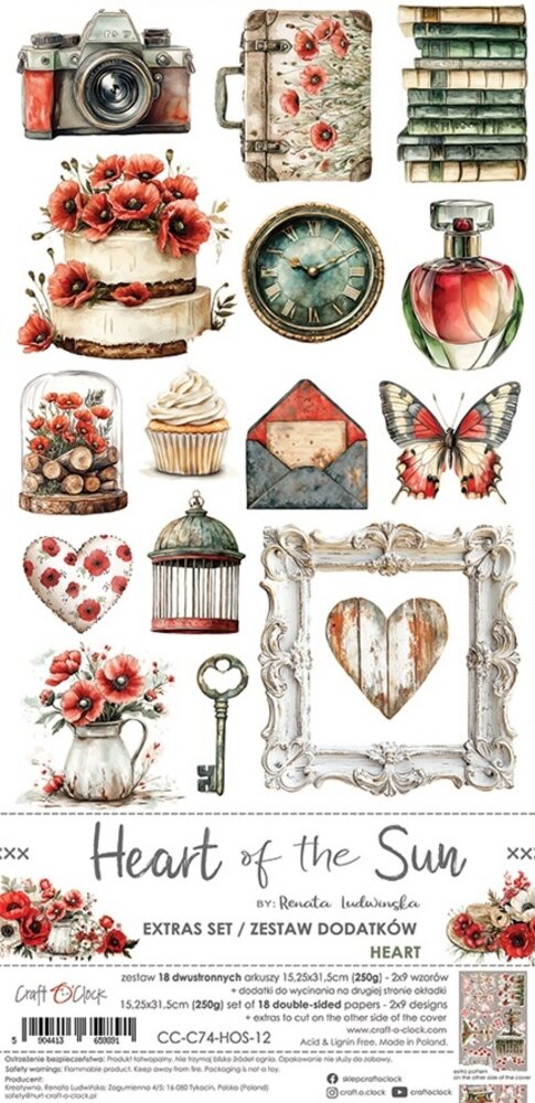 Craft O'Clock Heart of the Sun Extras Set Heart (CC-C74-HOS-12) Craft O'Clock Heart of the Sun Extras Set Heart (CC-C74-HOS-12)