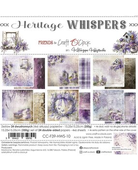 Craft O'Clock Heritage Whispers 6x6 Inch Paper Set (CC-F39-HWS-10) Craft O'Clock Heritage Whispers 6x6 Inch Paper Set (CC-F39-HWS-10)
