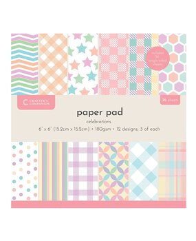 Crafter's Companion Celebrations! 6x6 Inch Paper Pad (CC-PAD6-CELE) Crafter's Companion Celebrations! 6x6 Inch Paper Pad (CC-PAD6-CELE)