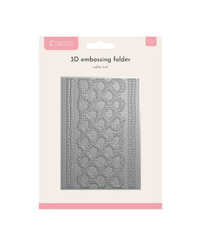 Crafter's Companion Cable Knit 3D Embossing Folder (CC-EF5-3D-CAKN) Crafter's Companion Cable Knit 3D Embossing Folder (CC-EF5-3D-CAKN)
