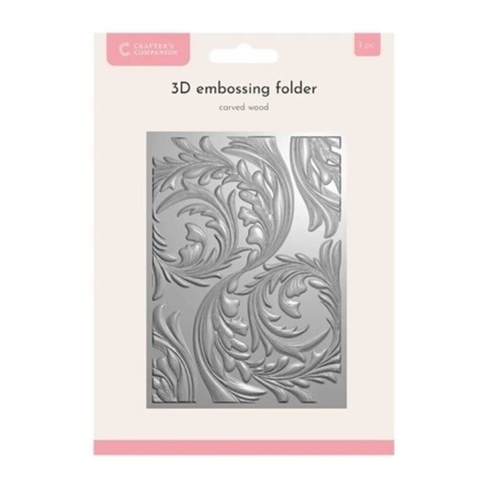 Crafter's Companion Carved Wood 3D Embossing Folder (CC-EF5-3D-CAWO) Crafter's Companion Carved Wood 3D Embossing Folder (CC-EF5-3D-CAWO)