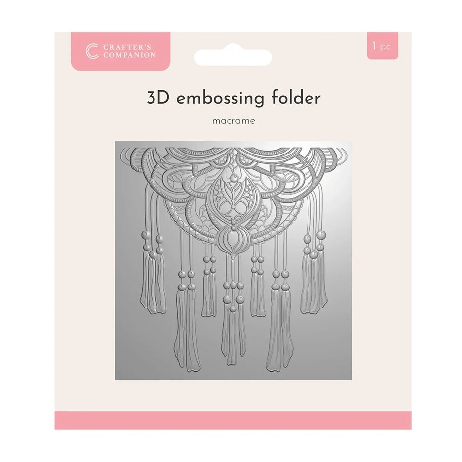 Crafter's Companion Macrame 3D Embossing Folder (CC-EF5.5-3D-MACR ...