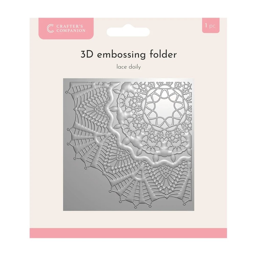 Crafter's Companion Lace Doily 3D Embossing Folder (CC-EF5.5-3D-LADO) Crafter's Companion Lace Doily 3D Embossing Folder (CC-EF5.5-3D-LADO)