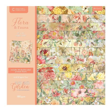 Crafter's Companion Flora & Fauna 12x12 Inch Paper Pad (NG-FF-PAD12) Crafter's Companion Flora & Fauna 12x12 Inch Paper Pad (NG-FF-PAD12)