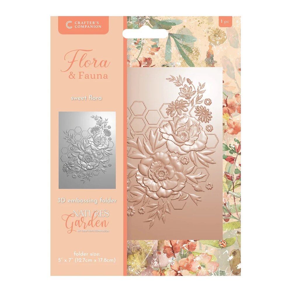 Crafter's Companion Flora & Fauna 3D Embossing Folder Sweet Flora (NG-FF-3D-EF5-SWFL) Crafter's Companion Flora & Fauna 3D Embossing Folder Sweet Flora (NG-FF-3D-EF5-SWFL)