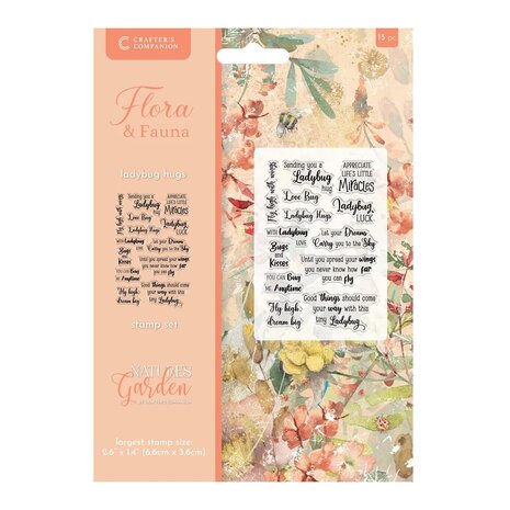 Crafter's Companion Flora & Fauna Clear Stamps Ladybug Hugs (NG-FF-CA-ST-LAHU)