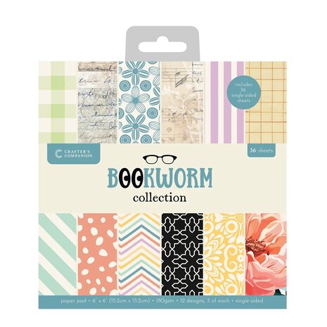 Crafter's Companion Bookworm Collection 6x6 Inch Paper Pad (CC-BK-PAD6) Crafter's Companion Bookworm Collection 6x6 Inch Paper Pad (CC-BK-PAD6)