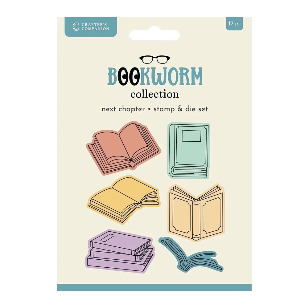 Crafter's Companion Bookworm Collection Stamp & Die Next Chapter (CC-BK-STD-NECH) Crafter's Companion Bookworm Collection Stamp & Die Next Chapter (CC-BK-STD-NECH)