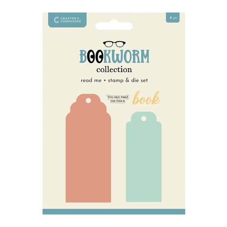 Crafter's Companion Bookworm Collection Stamp & Die Read Me (CC-BK-STD-READ)