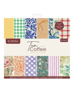 Crafter's Companion Tea & Coffee 6x6 Inch Paper Pad (CC-TC-PAD6) Crafter's Companion Tea & Coffee 6x6 Inch Paper Pad (CC-TC-PAD6)