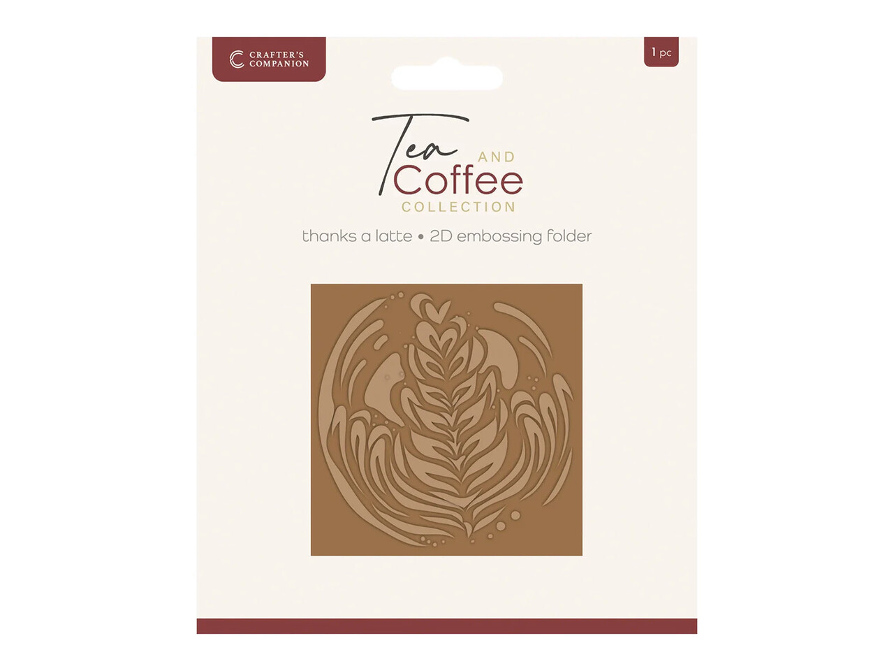 Crafter's Companion Tea & Coffee 2D Embossing Folder Thanks a Latte (CC-TC-EF5.5-THAL) Crafter's Companion Tea & Coffee 2D Embossing Folder Thanks a Latte (CC-TC-EF5.5-THAL)