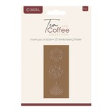 Crafter's Companion Tea & Coffee 2D Embossing Folder I Love you a Latte (CC-TC-EF2.75-ILYL)