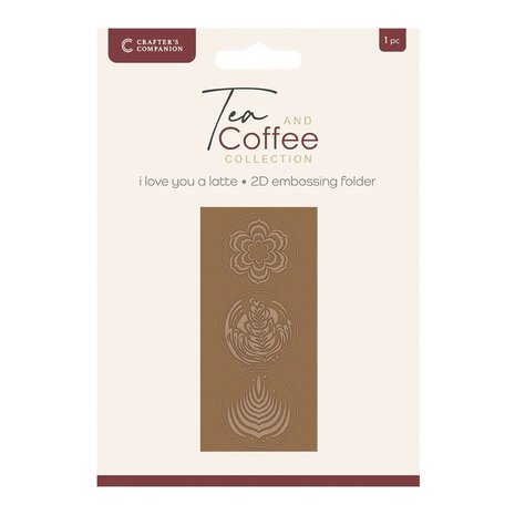 Crafter's Companion Tea & Coffee 2D Embossing Folder I Love you a Latte (CC-TC-EF2.75-ILYL) Crafter's Companion Tea & Coffee 2D Embossing Folder I Love you a Latte (CC-TC-EF2.75-ILYL)