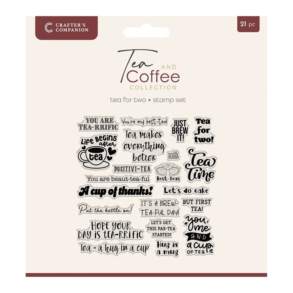 Crafter's Companion Tea & Coffee Clear Stamps Tea for Two (CC-TC-STP-TEFT)