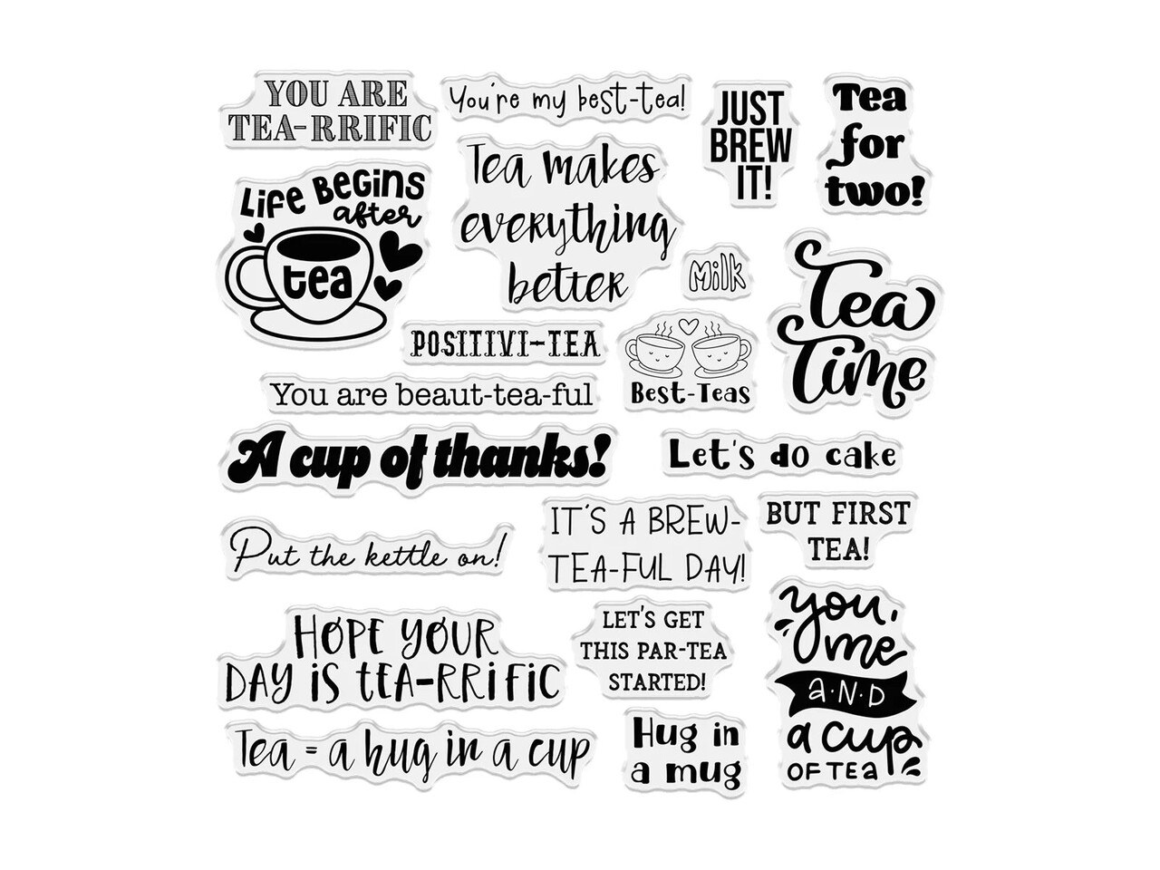 Crafter's Companion Tea & Coffee Clear Stamps Tea for Two (CC-TC-STP-TEFT)