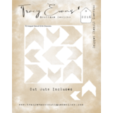 Tracy Evans Chevrons 4x4 Inch Snippet Stencil (SS016)