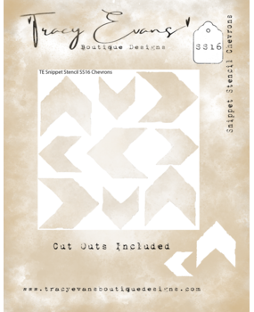 Tracy Evans Chevrons 4x4 Inch Snippet Stencil (SS016) Tracy Evans Chevrons 4x4 Inch Snippet Stencil (SS016)
