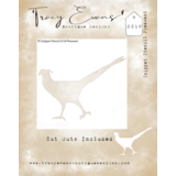Tracy Evans Pheasant 4x4 Inch Snippet Stencil (SS018)