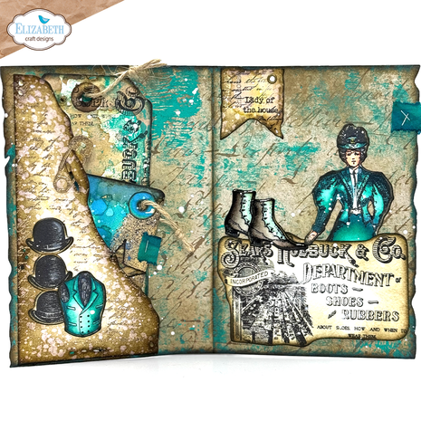 Elizabeth Craft Designs Mr. and Mrs. Dies Playful Grunge (2241)