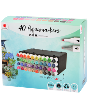 DécoTime 40 Aquamarkers In Opbergtray (3215219)