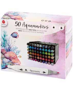 DécoTime 50 Aquamarkers In Opbergtray (3004853) DécoTime 50 Aquamarkers In Opbergtray (3004853)