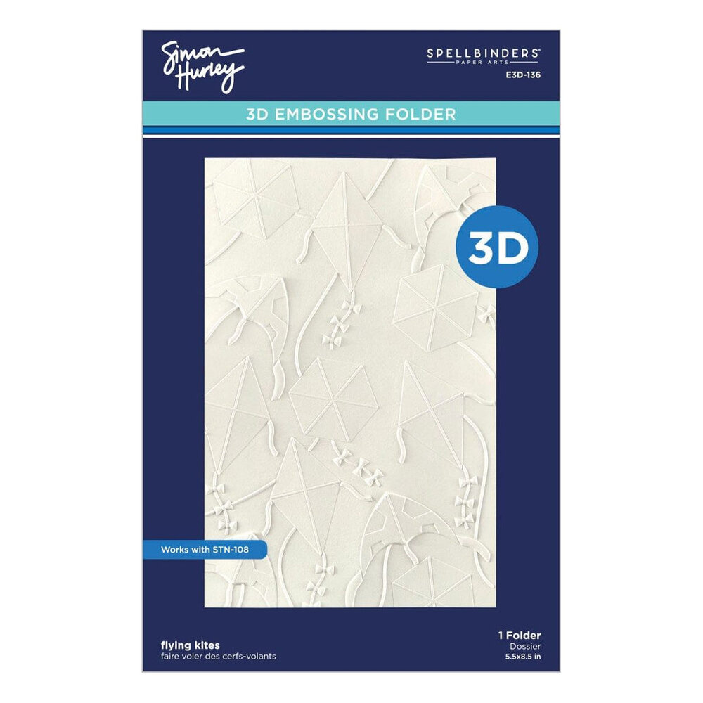 Spellbinders Sky's the Limit Flying Kites 3D Embossing Folder (E3D-136) Spellbinders Sky's the Limit Flying Kites 3D Embossing Folder (E3D-136)